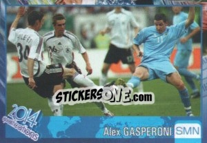 Sticker Alex Gasperoni - Kvalifikacije za svetsko fudbalsko prvenstvo 2014 - G.T.P.R School Shop