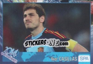 Sticker Iker Casillas - Kvalifikacije za svetsko fudbalsko prvenstvo 2014 n. 820 - G.T.P.R School Shop