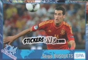 Sticker Sergio Busquets - Kvalifikacije za svetsko fudbalsko prvenstvo 2014 n. 823 - G.T.P.R School Shop