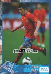 Sticker David Villa - Kvalifikacije za svetsko fudbalsko prvenstvo 2014 - G.T.P.R School Shop