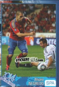 Sticker Alvaro Negredo - Kvalifikacije za svetsko fudbalsko prvenstvo 2014 n. 826 - G.T.P.R School Shop