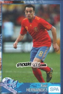 Sticker Xavi Hernandez - Kvalifikacije za svetsko fudbalsko prvenstvo 2014 - G.T.P.R School Shop