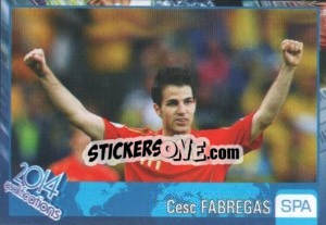 Sticker Cesc Fabregas - Kvalifikacije za svetsko fudbalsko prvenstvo 2014 n. 831 - G.T.P.R School Shop