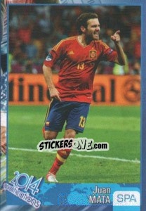 Sticker Juan Mata - Kvalifikacije za svetsko fudbalsko prvenstvo 2014 n. 833 - G.T.P.R School Shop