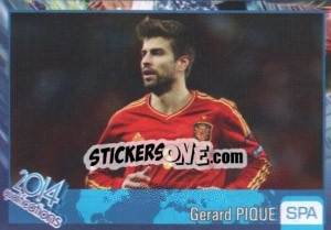 Sticker Gerard Pique - Kvalifikacije za svetsko fudbalsko prvenstvo 2014 n. 837 - G.T.P.R School Shop