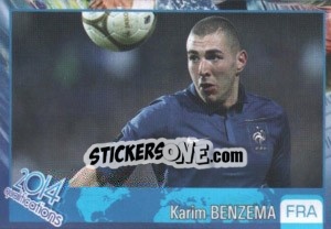 Sticker Karim Benzema - Kvalifikacije za svetsko fudbalsko prvenstvo 2014 n. 847 - G.T.P.R School Shop