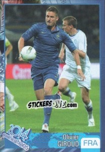 Sticker Olivier Giroud - Kvalifikacije za svetsko fudbalsko prvenstvo 2014 n. 856 - G.T.P.R School Shop