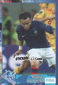 Sticker Mathieu Valbuena - Kvalifikacije za svetsko fudbalsko prvenstvo 2014 - G.T.P.R School Shop