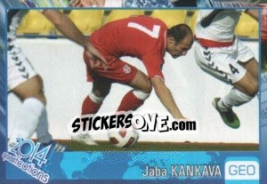 Sticker Jaba Kankava - Kvalifikacije za svetsko fudbalsko prvenstvo 2014 - G.T.P.R School Shop