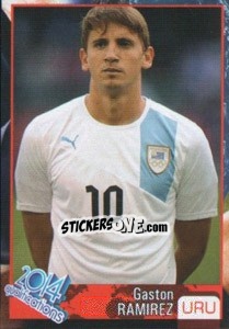 Sticker Gaston Ramirez - Kvalifikacije za svetsko fudbalsko prvenstvo 2014 n. 907 - G.T.P.R School Shop