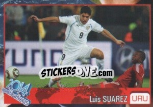 Sticker Luis Suarez - Kvalifikacije za svetsko fudbalsko prvenstvo 2014 n. 908 - G.T.P.R School Shop