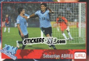Sticker Sebastian Abreu - Kvalifikacije za svetsko fudbalsko prvenstvo 2014 - G.T.P.R School Shop