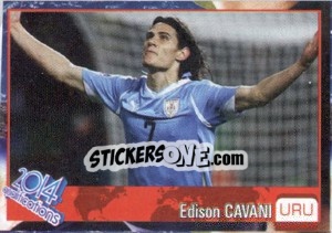 Sticker Edinson Cavani - Kvalifikacije za svetsko fudbalsko prvenstvo 2014 n. 910 - G.T.P.R School Shop