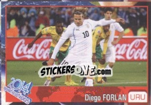 Sticker Diego Forlan - Kvalifikacije za svetsko fudbalsko prvenstvo 2014 n. 911 - G.T.P.R School Shop