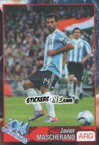 Sticker Javier Mascherano - Kvalifikacije za svetsko fudbalsko prvenstvo 2014 n. 921 - G.T.P.R School Shop