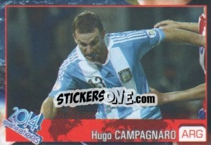 Sticker Hugo Campagnaro - Kvalifikacije za svetsko fudbalsko prvenstvo 2014 - G.T.P.R School Shop