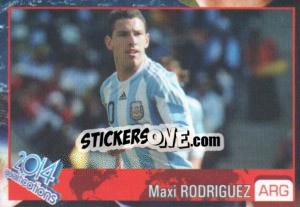 Sticker Maxi Rodriguez - Kvalifikacije za svetsko fudbalsko prvenstvo 2014 n. 925 - G.T.P.R School Shop
