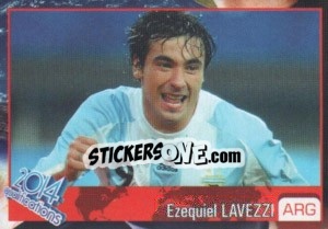 Sticker Ezequiel Lavezzi - Kvalifikacije za svetsko fudbalsko prvenstvo 2014 - G.T.P.R School Shop