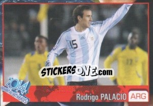 Sticker Rodrigo Palacio - Kvalifikacije za svetsko fudbalsko prvenstvo 2014 n. 930 - G.T.P.R School Shop