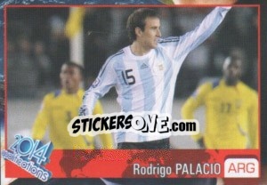 Sticker Rodrigo Palacio - Kvalifikacije za svetsko fudbalsko prvenstvo 2014 - G.T.P.R School Shop