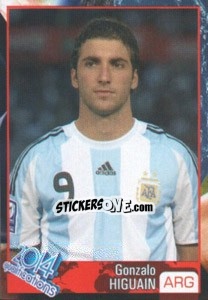 Sticker Gonzalo Higuain - Kvalifikacije za svetsko fudbalsko prvenstvo 2014 n. 932 - G.T.P.R School Shop