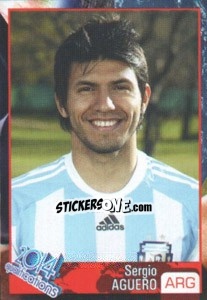 Sticker Sergio Aguero - Kvalifikacije za svetsko fudbalsko prvenstvo 2014 n. 934 - G.T.P.R School Shop