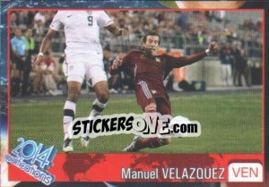 Sticker Manuel Velazquez - Kvalifikacije za svetsko fudbalsko prvenstvo 2014 - G.T.P.R School Shop