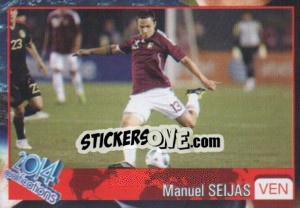 Sticker Manuel Seijas - Kvalifikacije za svetsko fudbalsko prvenstvo 2014 - G.T.P.R School Shop