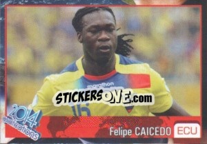 Sticker Felipe Caicedo - Kvalifikacije za svetsko fudbalsko prvenstvo 2014 - G.T.P.R School Shop