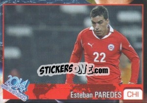 Sticker Esteban Paredes - Kvalifikacije za svetsko fudbalsko prvenstvo 2014 - G.T.P.R School Shop