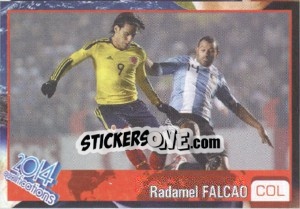 Sticker Radamel Falcao - Kvalifikacije za svetsko fudbalsko prvenstvo 2014 n. 956 - G.T.P.R School Shop