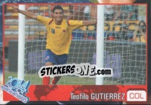 Sticker Teofilo Gutierrez - Kvalifikacije za svetsko fudbalsko prvenstvo 2014 n. 958 - G.T.P.R School Shop