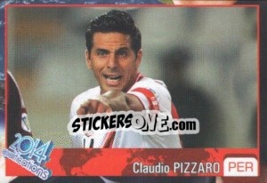 Sticker Claudio Pizarro - Kvalifikacije za svetsko fudbalsko prvenstvo 2014 - G.T.P.R School Shop