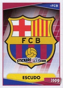 Sticker Escudo - FC Barcelona 2008-2009 - Panini