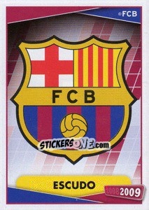Sticker Escudo - FC Barcelona 2008-2009 n. 1 - Panini