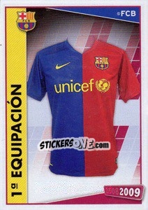 Sticker 1a Equipacion - FC Barcelona 2008-2009 n. 7 - Panini