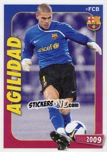 Sticker Victor Valdes (agilidad) - FC Barcelona 2008-2009 n. 19 - Panini