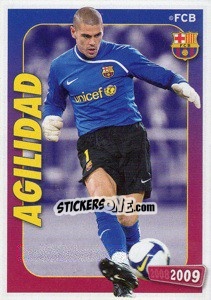 Figurina Victor Valdes (agilidad) - FC Barcelona 2008-2009 - Panini