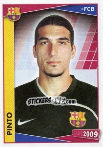 Cromo Pinto (portrait) - FC Barcelona 2008-2009 - Panini