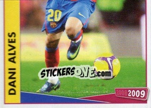 Sticker Dani Alves - FC Barcelona 2008-2009 - Panini