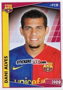 Sticker Dani Alves (portrait) - FC Barcelona 2008-2009 - Panini