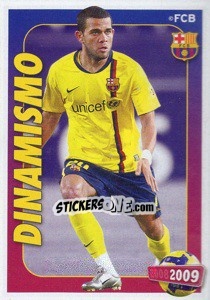 Sticker Dani Alves (dinamismo) - FC Barcelona 2008-2009 n. 31 - Panini