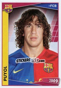 Sticker Puyol (portrait) - FC Barcelona 2008-2009 n. 36 - Panini