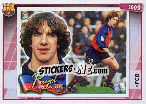 Sticker Puyol (su primer cromo) - FC Barcelona 2008-2009 n. 39 - Panini