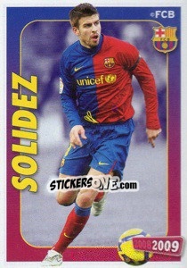 Figurina Pique (solidez) - FC Barcelona 2008-2009 - Panini