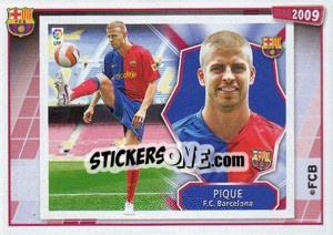 Sticker Pique (su primer cromo) - FC Barcelona 2008-2009 n. 51 - Panini