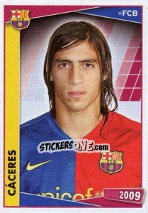 Sticker Martín Cáceres (portrait) - FC Barcelona 2008-2009 - Panini