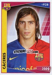 Figurina Martín Cáceres (portrait) - FC Barcelona 2008-2009 - Panini