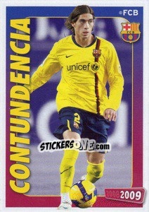 Sticker Martín Cáceres (contundencia) - FC Barcelona 2008-2009 n. 55 - Panini