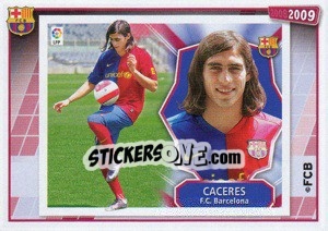 Sticker Martín Cáceres (su primer cromo) - FC Barcelona 2008-2009 n. 57 - Panini